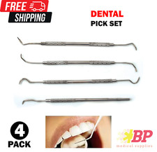 Dental Pick Set 4 PCS - Stainless Steel Dental Tools Kit Teeth Cleaning Tool picture