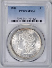 1880   MORGAN DOLLAR  PCGS MS64  *  Philly Mint  *  Better Date  *  #47994426 picture