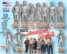 American Graffiti UNPAINTED Figures  1/87 1/64 1/43 1/32 1/24 1/18 1/12 US Stock picture