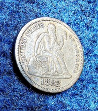 1882 Seated Dime Full Liberty An Excellent Whitman Blue Folder Candidate On This picture