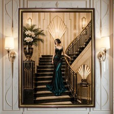 Art Deco Gatsby Print Poster Flapper Vintage 1930s Style Dancer Wall Art 391 picture