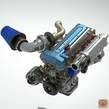 1:10 Scale Resin Toyota 2JZ Single Turbo Engine Kit picture