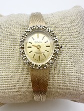 lady Vintage Dufonte Lucien Piccard Real Diamond Gold Plated Watch picture