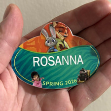 Disneyland Cast Member Exclusive Walt Disney Imagineering Zootopia Badge RARE picture