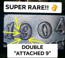 SUPER RARE Double Error 1904-O Morgan Dollar Silver Coin Only-1-in Ebay see pics picture