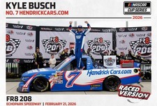 KYLE BUSCH 2026 ATLANTA WIN HENDRICKCARS.COM RACED VERSION 1/64 ARC LIMIT ONE picture