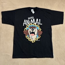 NEW Vintage 1992 Taz 100% Animal Tazmanian Devil Looney Tunes Tee Shirt XL picture