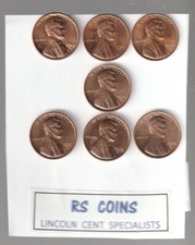 1968S   1969S   1970S   1971S   1972S   1973S   1974S   UNCIRCULATED  LINCOLNS picture