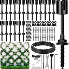 Wire Trellis Kit, 20-Set 1/8” Black Crosshead Kit with 98Ft Cable picture