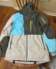 O'Neill Explore Series Waterproof Insulated Hooded Ski Jacket Men's M Gray/Blue picture