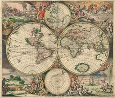 1680s Interesting Historic Old World Map - 20x24 picture