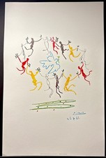 Vintage 1974 Pablo Picasso Lithograph “ Dance Of Youth” Haddad’s Art 23”x35” picture