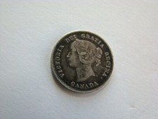 Canada 1870 Silver 5 Cents Extra Fine KM#2 20207 picture