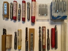 New Miscellaneous Lot of 12+End Mills, Drill Bits Various Size Well Known Brands picture