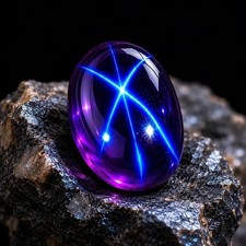 Star Sapphire 9.05 Ct Purple Untreated Natural Certified Cabochon Loose Gemstone picture