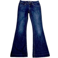 DL1961 Joy Super High Rise Flare Jeans Dazed Dark Wash 70s Revival | Sz 28 picture