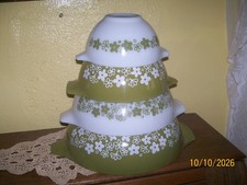 Vintage PYREX 1970 Cinderella MIXING BOWL SET  Spring Blossom FIRST RELEASE EUC picture