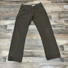 GUSTIN #567 Selvedge Denim Jeans Tag 34 Measures 31x30.5 Button Fly Straight USA picture