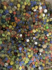 😎 100 Vintage Cat eye Marbles--Peewees-Hybrids Random Mix picture