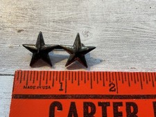 ORIGINAL WWII US 2 STAR MAJOR GENERAL STAR CAP COLLAR INSIGNIA, PB picture
