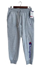 NWT Champion Women's Powerblend Graphic Logo Joggers Oxford Gray Medium picture