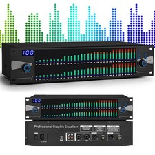 Professional Graphics Equalizer Audio Processor Dual 31-Band Spectrum Display Bg picture