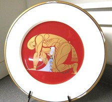 Original Box 1987 Erte Bone China Decorative Plate Samson & Delilah picture