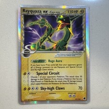 2006 Pokemon TCG Dragon Frontiers Rayquaza ex Delta Species 97/101 Ultra Rare MP picture