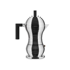 Alessi Pulcina Stovetop Espresso Maker 6 Cup Moka Pot Black by Illy Design picture