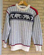 L.L.Bean Men's Polar Bear Wool Nordic Sweater Large Made In Norway picture