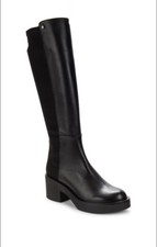 without box Stuart Weitzman Gotham Block Heel Black Knee Boots 95 G2U picture