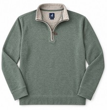 Johnnie-O Sully Quarter Zip Pullover Men’s Large Evergreen Green Soft Golf picture