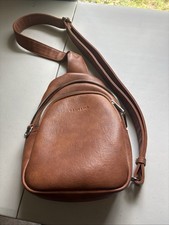 Vantamo Small Sling Women PU Leather Crossbody Bag A-Camel Brown RFID picture