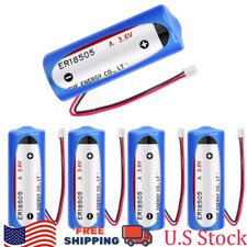 5pcs 3.6V ER18505 Battery 4000mAh Non-Rechargeable with 2.0 white Plug picture