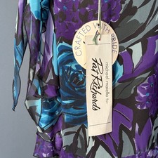 New - Vintage 1980s Michael Maiello for Pat Richards Chiffon Dress | Sz 10 | NWT picture