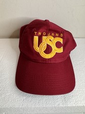 Vintage 1984 USC Trojans Script Lettering Wool SnapBack Hat Cap Embroidered picture