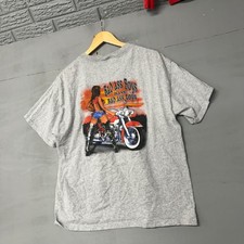 Vintage 2002 Bike Rally Ocean Beach SC Bad Ass Boys T-Shirt Gray Delta Large picture