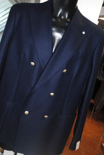 L.B.M. LUIGI BIANCHI TAILORING FLANNEL JACKET SIZE 56 750.00 POSTER. LBM-02C BLUE picture