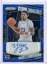 2025-26 Panini Prizm FOTL Yaxel Lendeborg Blue Shimmer Star Signature Auto /15 A picture