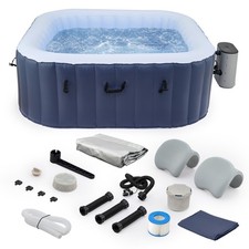 CO-Z 6 ft Outdoor Inflatable Spa Tub with 94 Air Jets Heater Electric Pump Blue picture