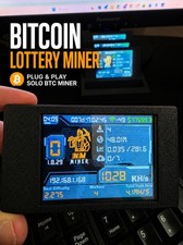 Bitcoin BTC Solo Lottery Miner 1000KH/s WiFi Plug & Play Live Display ESP32 picture