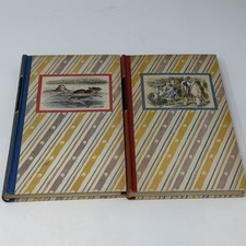 VINTAGE 1946 Lewis Carroll Alice in Wonderland 2 Book Special Edition Set picture