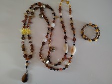 Horse Rhythm Beads USA - Tiger Eye Pendant & Matching Bracelet - picture