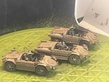15mm Painted Italian WWII Saharinna Reconnaissance Car Plt w/Crew picture