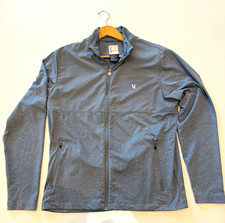 Vuori Men's Blue/Gray Track Jacket Full Zip Pockets Stand-Up Collar Size L picture
