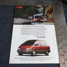 Vintage 1993 Toyota Previa Advertisement 1990s Minivan Print Ad picture
