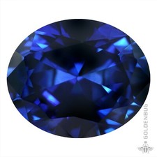 Genuine Sapphire Oval Cut Top Quality Blue Corundum Created Loose Gemstone EU picture