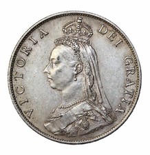 Great Britain 1887 Queen Victoria Silver Florin Two Shillings KM#762 picture
