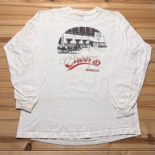Vintage 80s Cheers Boston Sitcom Graphic TV Promo Long Sleeve Shirt USA Made XL picture