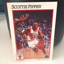 NBA Hoops Scottie Pippen Chicago Bulls #34 1990 Base Set Vintage Original picture